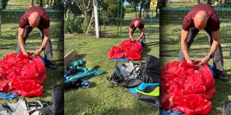 Lo que el viento se llevó antes de Nochebuena: un paracaidista alemán se tiró en Rosario y terminó en Coronda