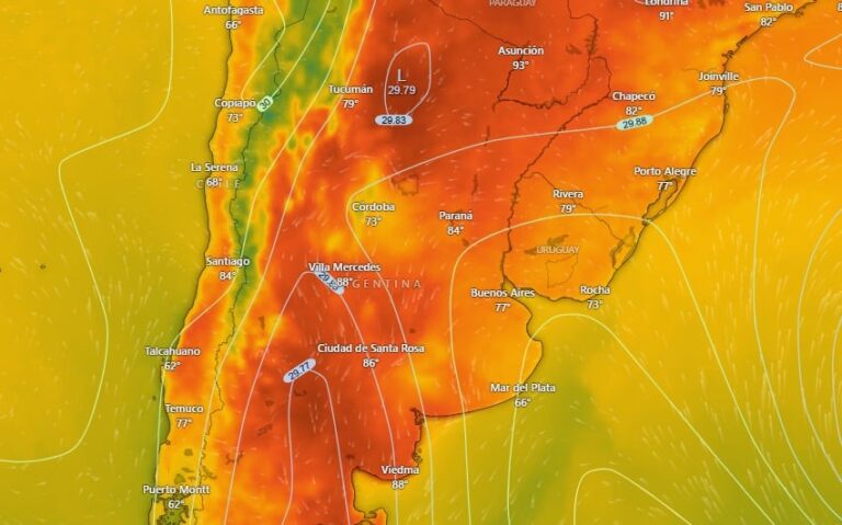 Hay alerta roja por calor extremo y tormentas para este lunes 6 de enero: las provinciasafectadas