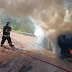 Se incendió un auto en la Ruta 11