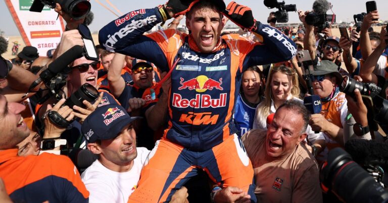 Dakar 2026: Luciano Benavides campeón en motos por solo dos segundos