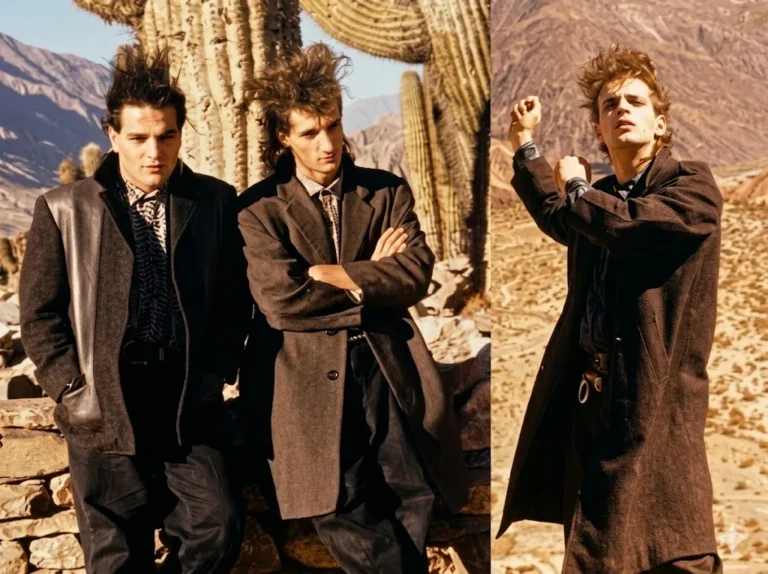Soda Stereo durante la filmación del videoclip de Cuando pase el temblor en el Pucará de Tilcara, Jujuy, en 1986