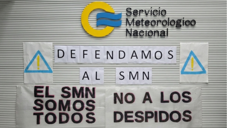 Estación meteorológica de Ceres, Santa Fe, con instrumentos de medición climática.