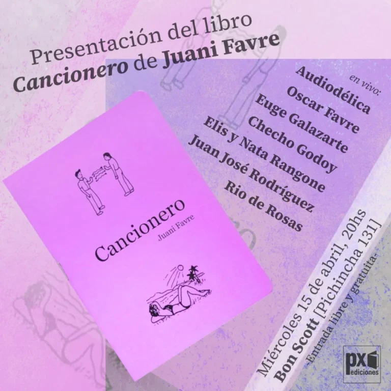Juani Favre durante la presentación de su libro Cancionero en Rosario