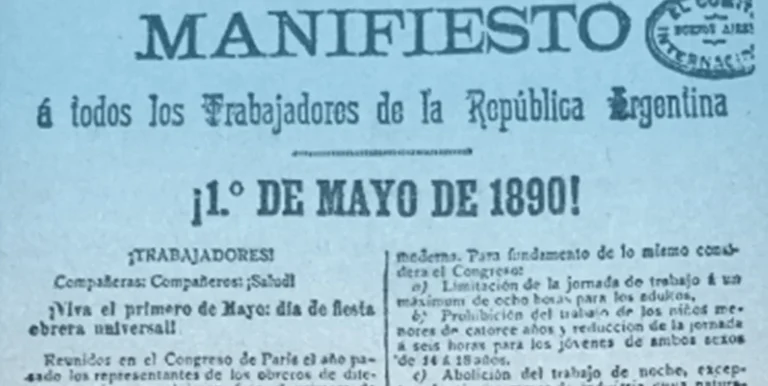 Portada del libro 'El 1° de Mayo en la Argentina. Una visión federal a 140 años de los Mártires de Chicago'