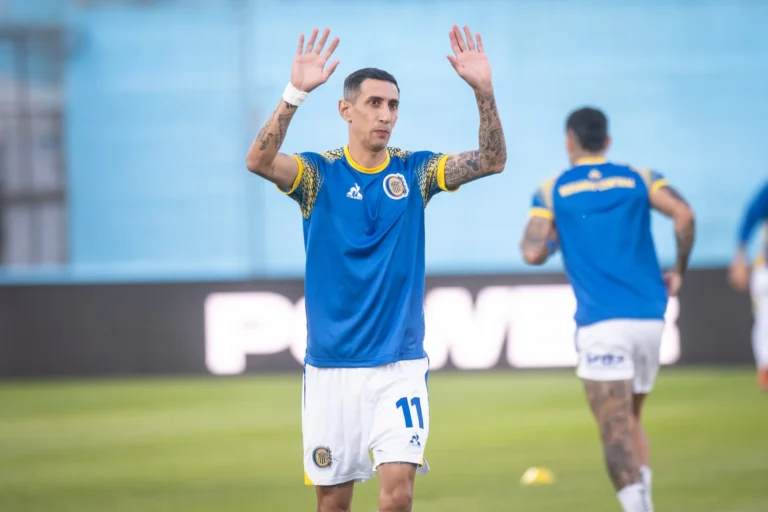 Jugadores de Rosario Central durante un partido de la Copa Libertadores