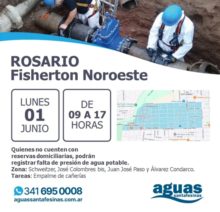 Trabajos de Aguas Santafesinas en Rosario