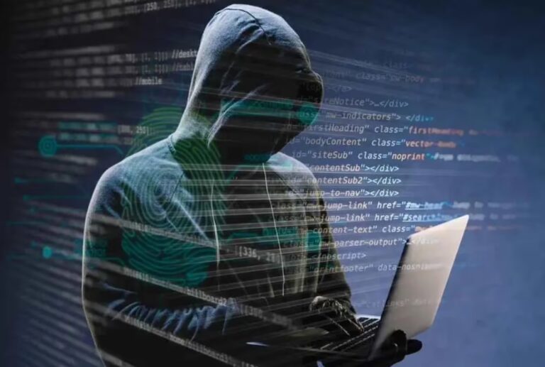 Gráfico de ciberseguridad con mapa de Argentina y alerta de ciberataques