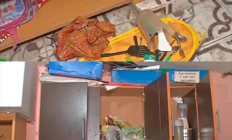 Puerta de ingreso del comedor comunitario Primero los Niños en barrio Triángulo Moderno