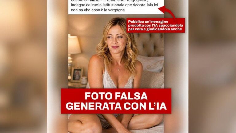 Giorgia Meloni en conferencia de prensa