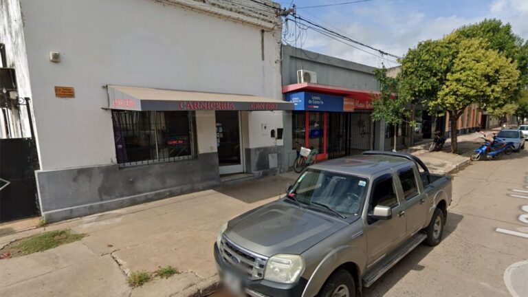 Parte del material decomisado en la carnicería de Serodino, con paquetes de marihuana sobre una superficie