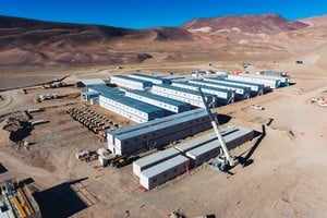 Mapa de Argentina con regiones económicas destacadas y gráficos de inversión y empleo