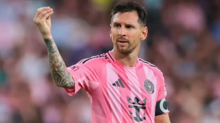 Lionel Messi durante el partido de Inter Miami contra Portland Timbers en la MLS