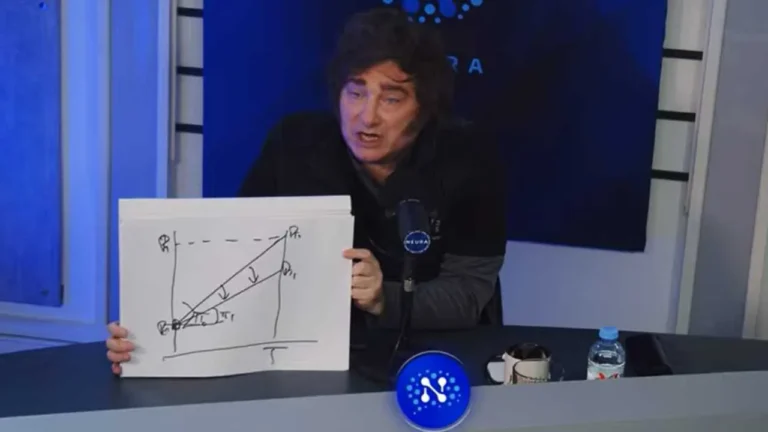 Javier Milei durante entrevista en streaming Neura