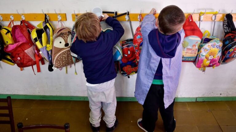 Niños en un jardín de infantes de Argentina