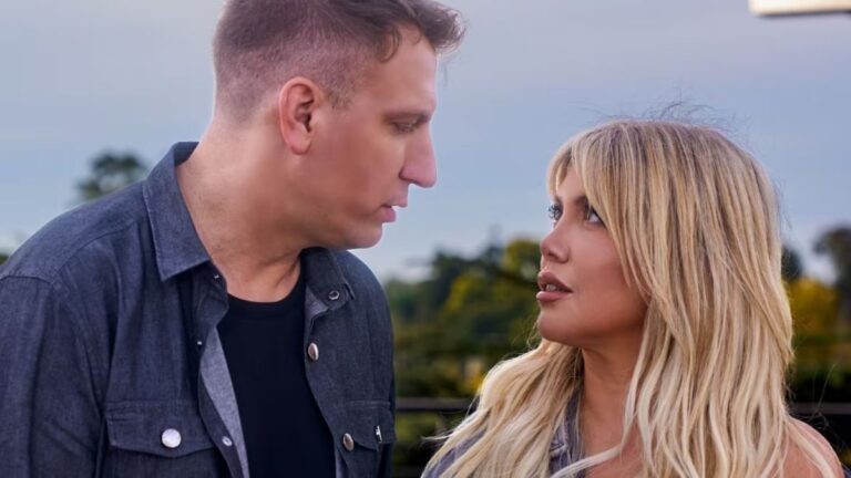 Wanda Nara y Maxi López en el adelanto de la serie vertical Triángulo amoroso de Telefe