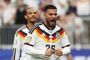 Jugadores de Alemania celebran un gol ante Curazao en el NRG Stadium de Houston