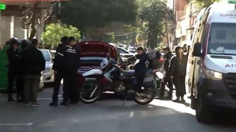 Intersección de calles San Martín y Mendoza en el centro de Santa Fe, lugar del incidente