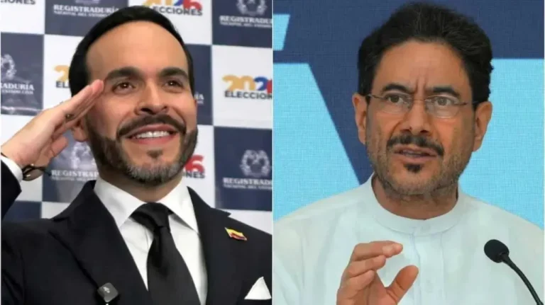 Resultados parciales del balotaje presidencial en Colombia mostrados en pantalla de la Registraduría Nacional del Estado Civil