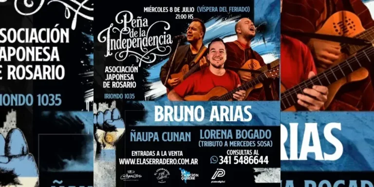 Bruno Arias durante un concierto de folclore