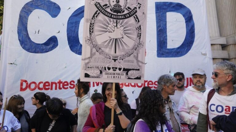 Docentes universitarios de Rosario en asamblea