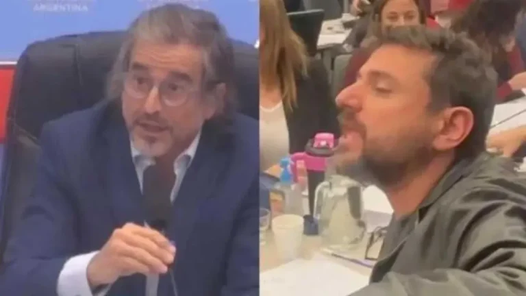 Diputados Juan Grabois y Bertie Benegas Lynch en sesión de comisiones