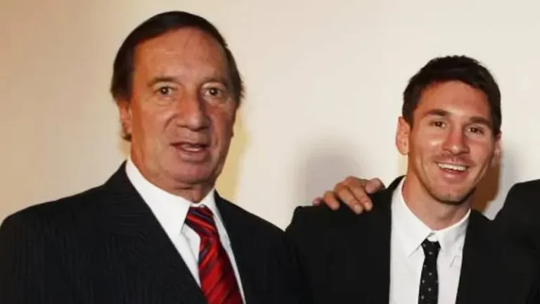 Carlos Bilardo y Lionel Messi en un partido de la selección argentina