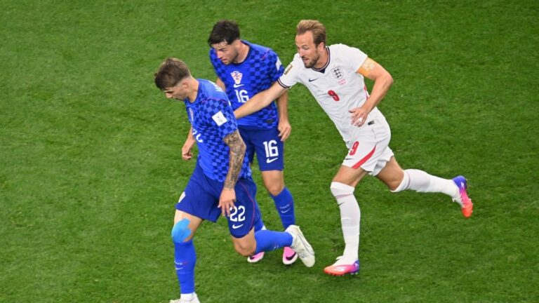Jugadores de la selección de Inglaterra durante su partido inaugural