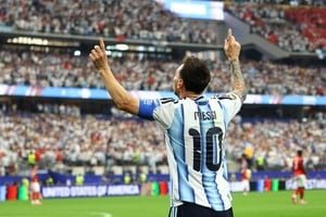 Lionel Messi celebra un gol durante el partido Argentina vs Austria del Mundial 2026