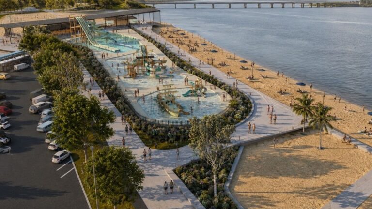 Vista de la costa norte de Rosario, zona de intervención de la obra de reconversión