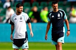 Lionel Scaloni durante una conferencia de prensa