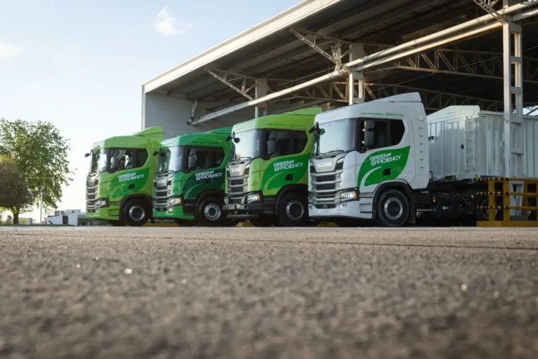Unidades de Scania a GNC durante el Super Test Drive en Rosario