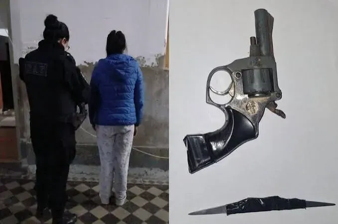 Policía en la vía pública en Santa Fe durante un procedimiento