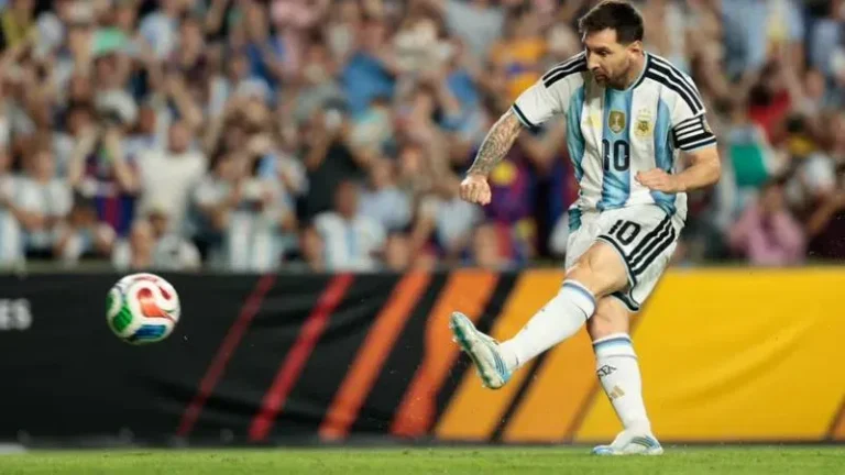 Jugadores de la Selección Argentina en el campo de juego